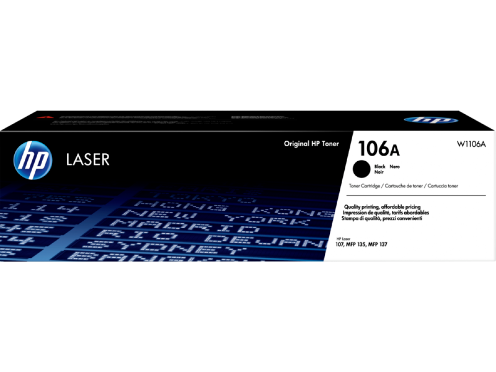 اتش بي - خرطوشه حبر ليزر أصلي أسود HP 106A W1106A