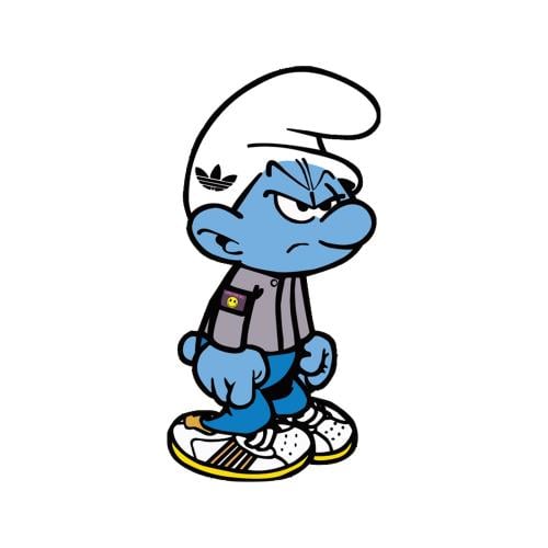 مغناطيس ثلاجة - Angry Smurf