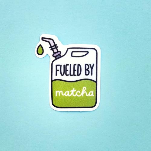 ستيكر بنزين ماتشا | Fueled by matcha sticker