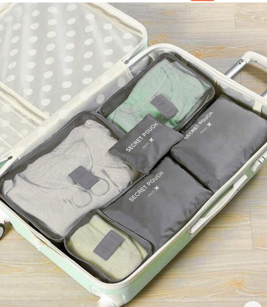 مجموعة حقائب تخزين للسفر مكونه من ٦ قطع