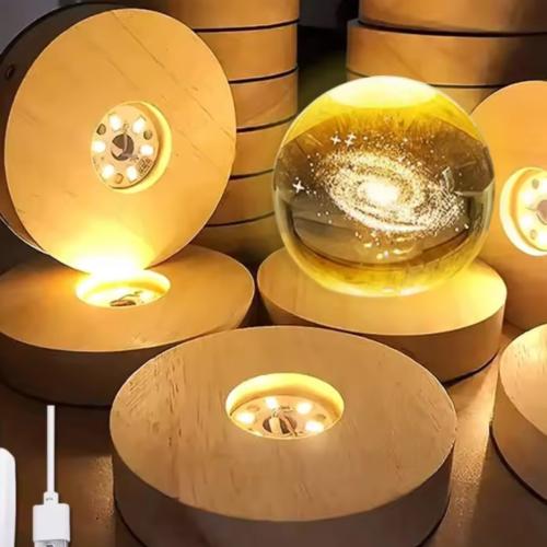 أضواء كريستال ثلاثية الأبعاد مصباح متوهج الكواكب