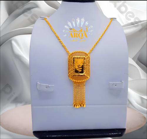 عقد ناعم تصميم مميز مطلي ذهب عيار 21