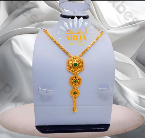 عقد ناعم تصميم مميز مطلي ذهب عيار 21