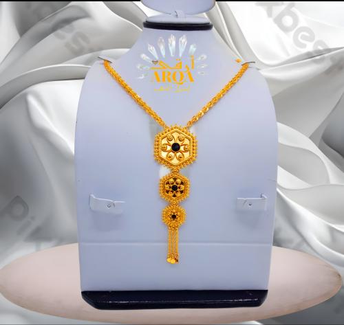 عقد ناعم تصميم مميز مطلي ذهب عيار 21