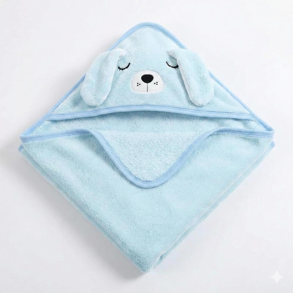 منشفة أطفال بقبعة ناعمة ودافئة متعدد الالوان