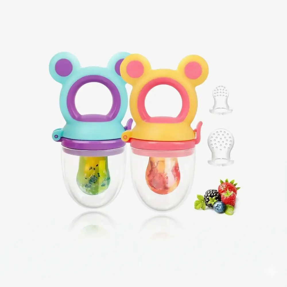 لهايات طعام للأطفال  - مصاصة طعام - مغذيات الفاكهة - قطعتين
