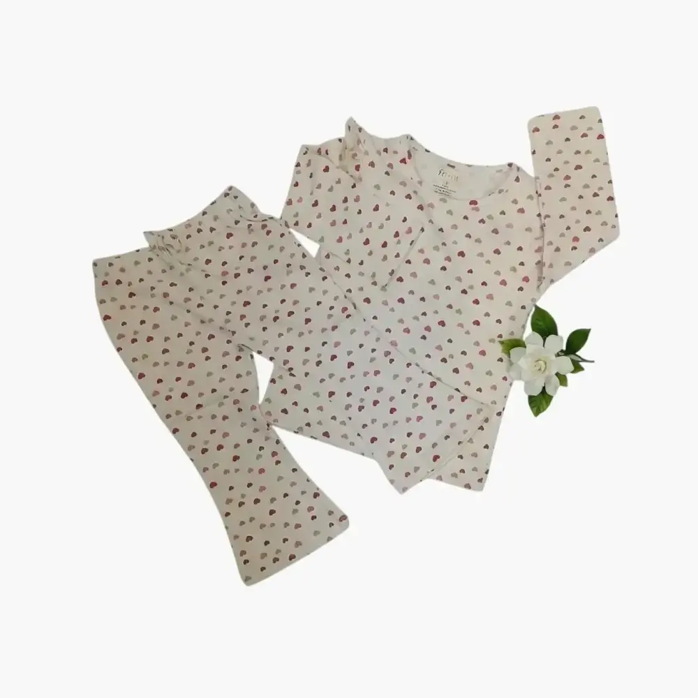 قطعتين ملابس أطفال بناتي قطني مريح