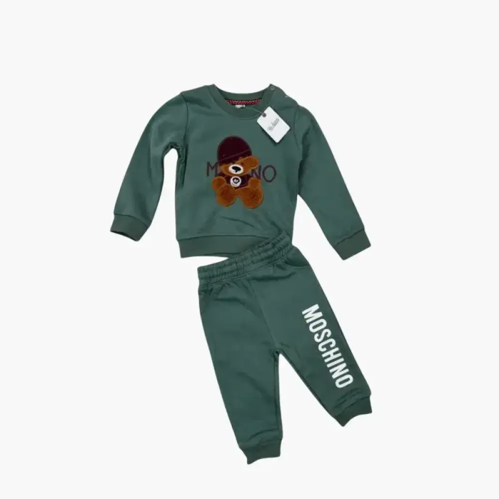 طقم أطفال قطعتين برسمة الدب - متعدد الالوان