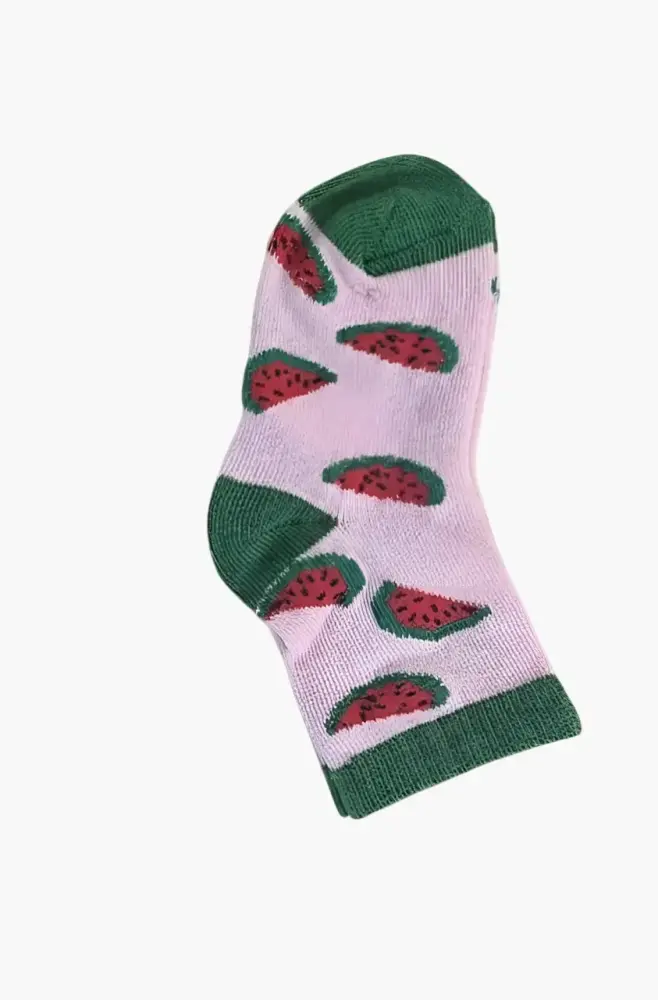 طقم جوارب أطفال (1–3 سنوات) برسومات ملونة  6 قطع