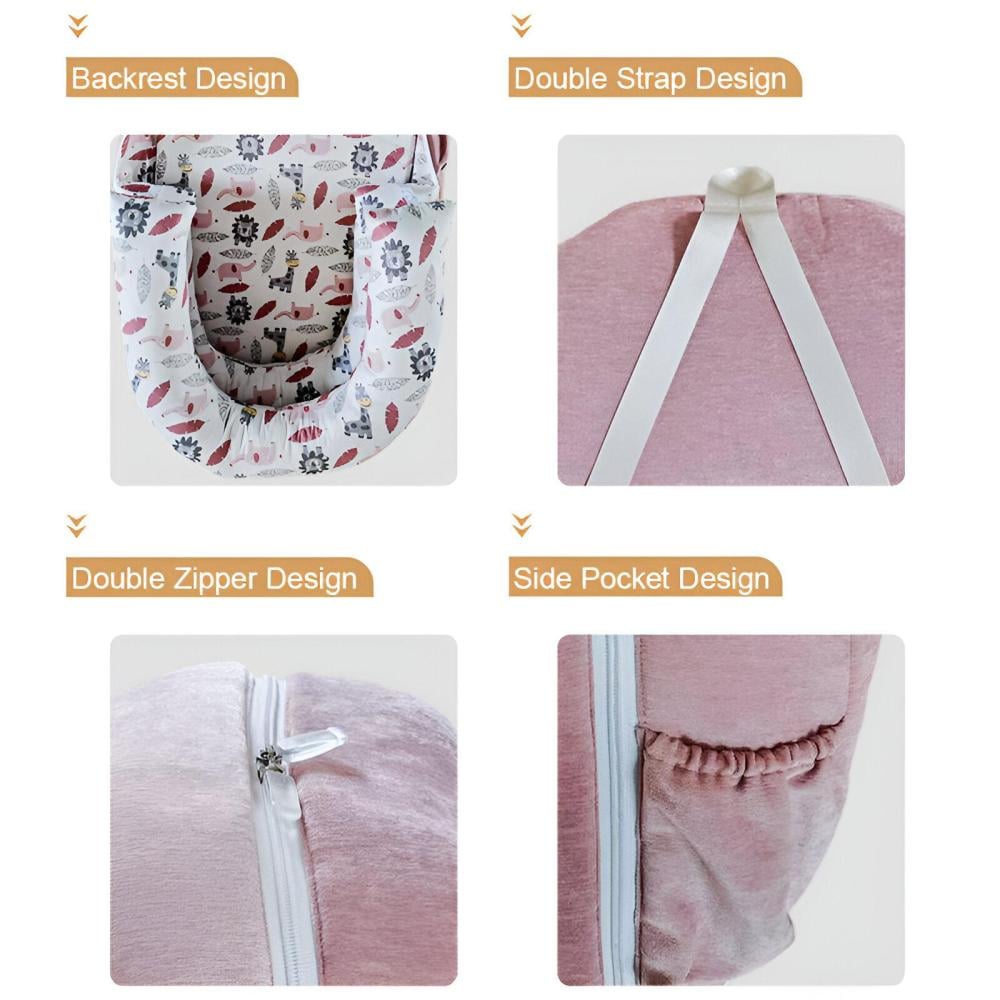 مهد أطفال للسفر سهل الطي والتخزين مع حقيبة قماشية لوفي