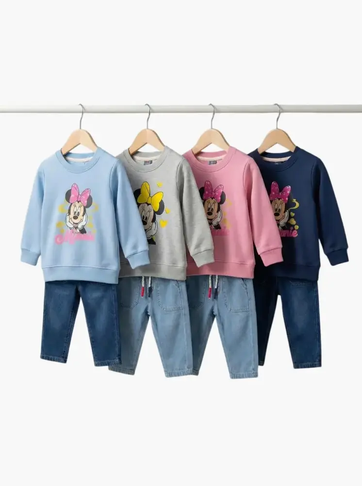 ملابس أطفال ميني ماوس – بلوزة قطن وبنطال جينز