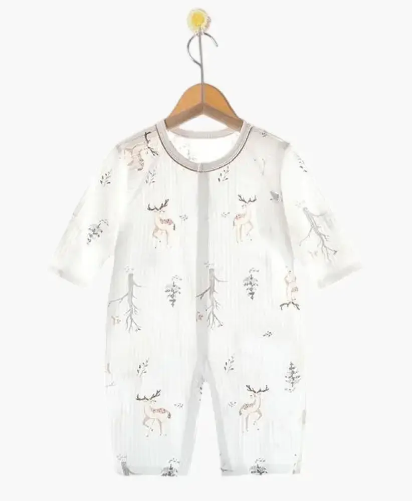 بربتوز أطفال قطني خفيف بتصاميم هادئة – قطعتين متعدد الطبعات