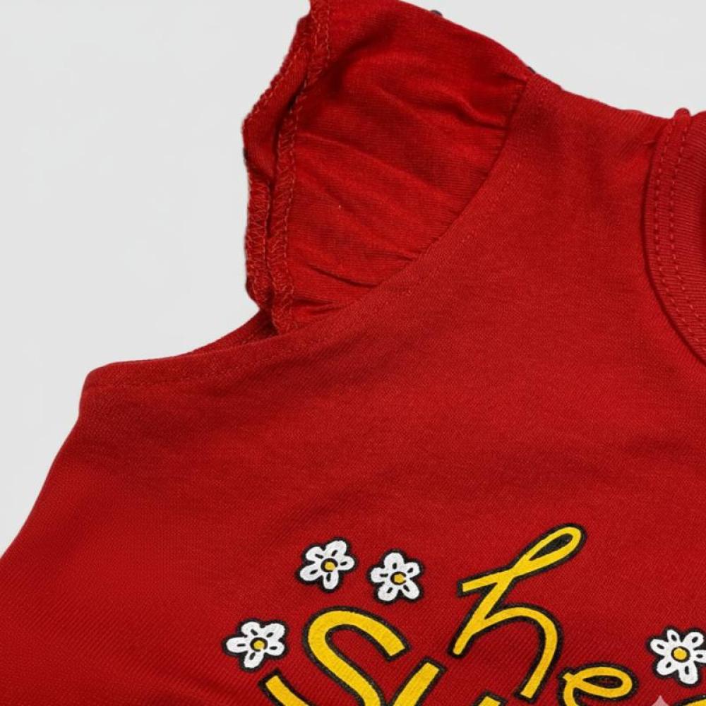 طقم اطفال قطعتين تي شيرت وشورت - عدة الوان