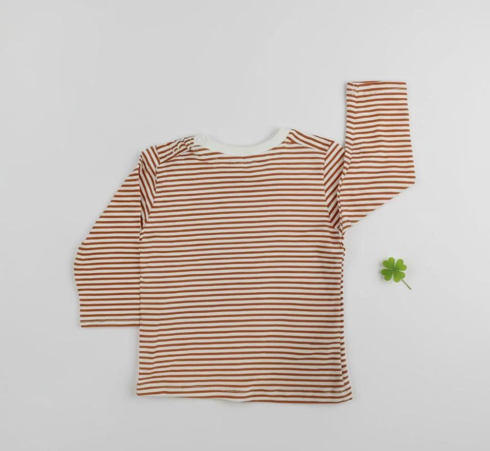 بلوزة أطفال قطنية بأكمام طويلة - عدة الوان