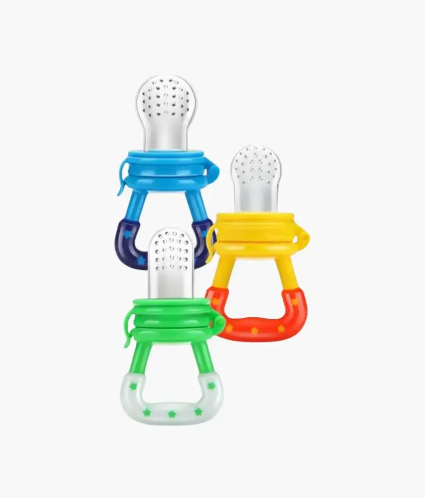 مغذيات الفواكه ومصاصات الطعام للاطفال - 3 قطع