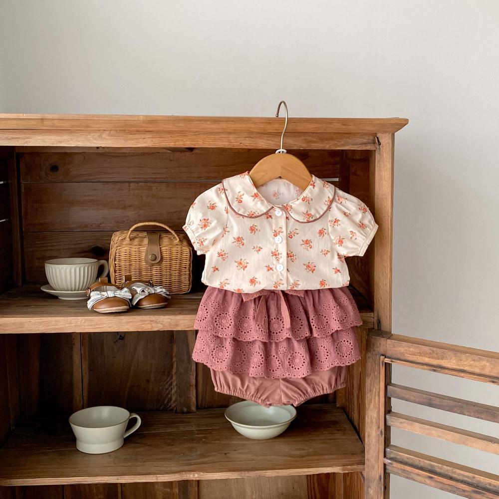 لبس اطفال قطعتين بناتي صيفي