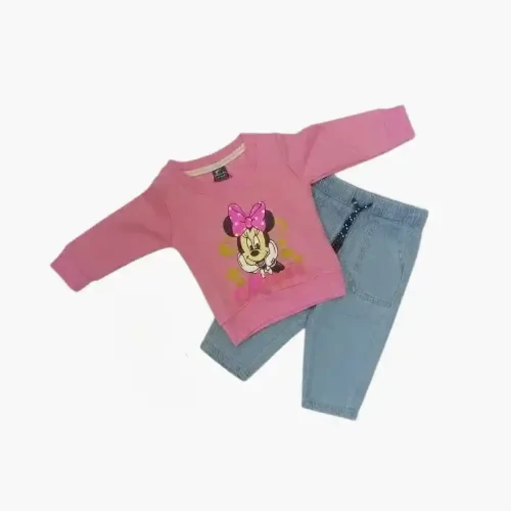 ملابس أطفال ميني ماوس – بلوزة قطن وبنطال جينز