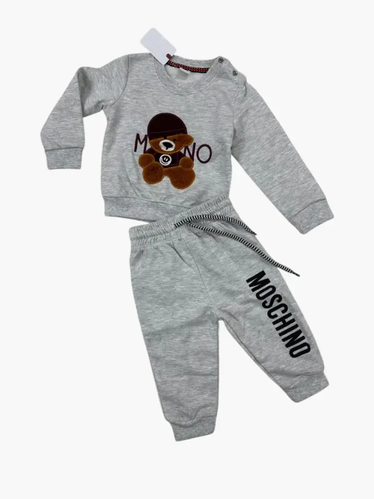 طقم أطفال قطعتين برسمة الدب - متعدد الالوان