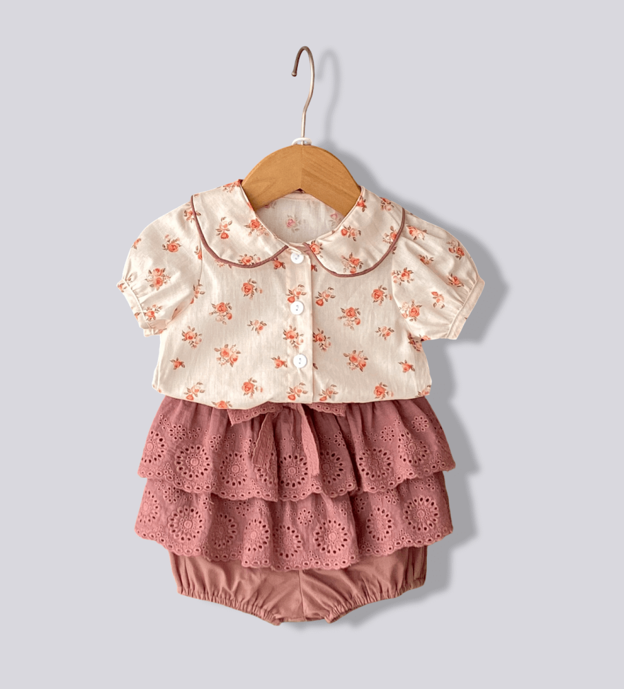 لبس اطفال قطعتين بناتي صيفي