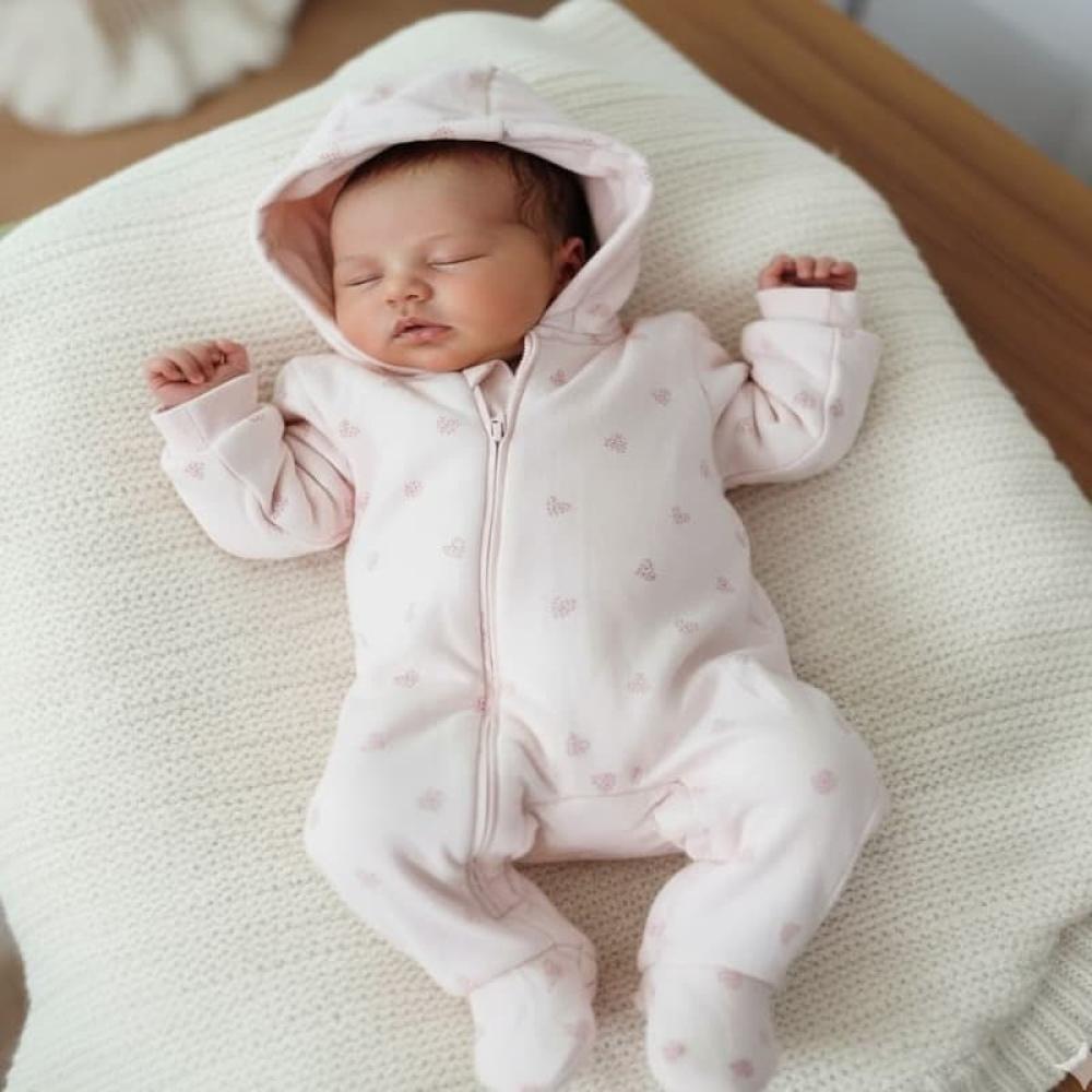 افرول اطفال رومبر قطن بغطاء رأس - عدة الوان