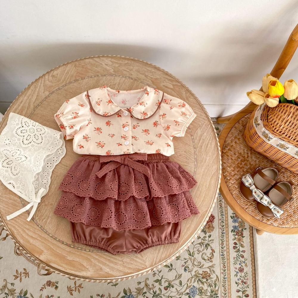 لبس اطفال قطعتين بناتي صيفي