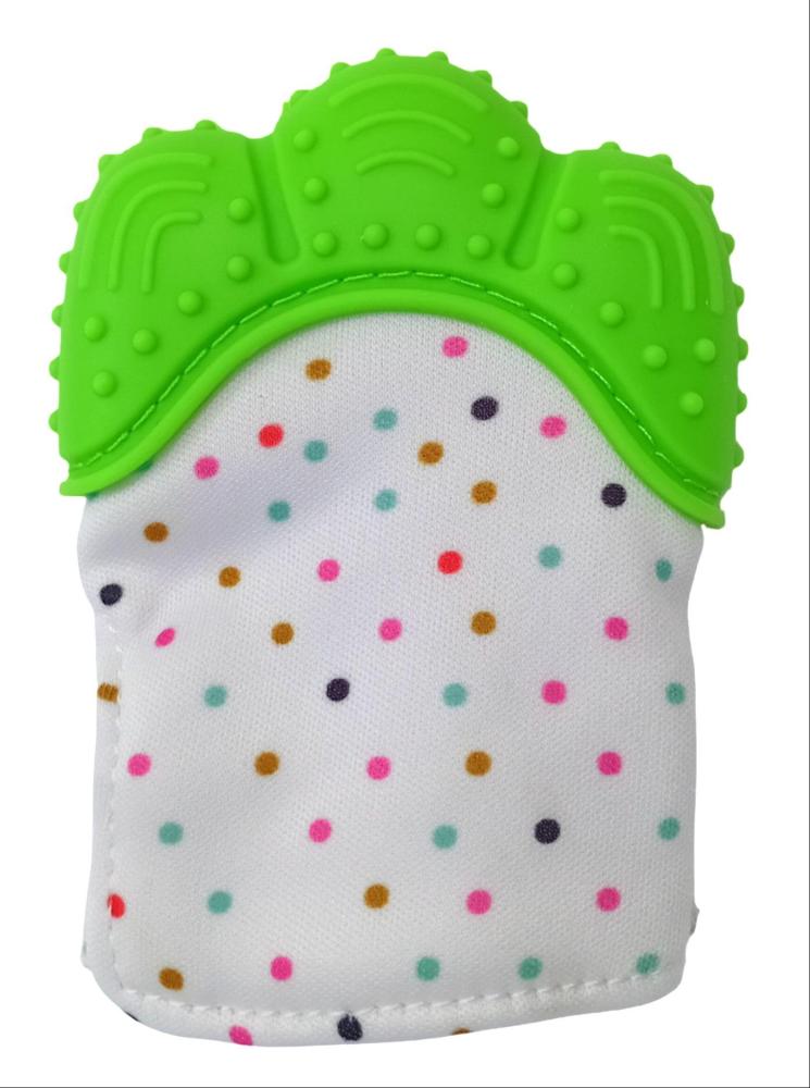 طقم عضاضات سيليكون 4 قطع مع قفاز - عدة الوان