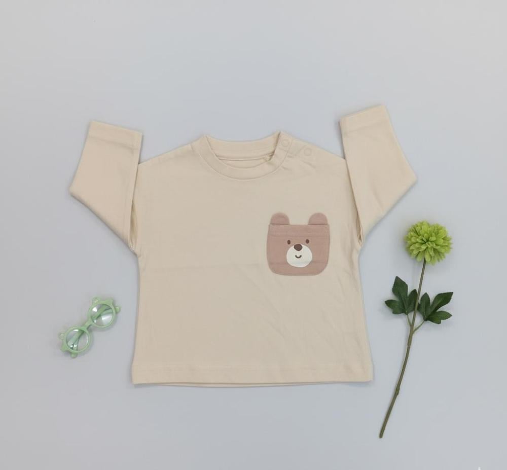 بلوزة أطفال قطنية بأكمام طويلة - عدة الوان