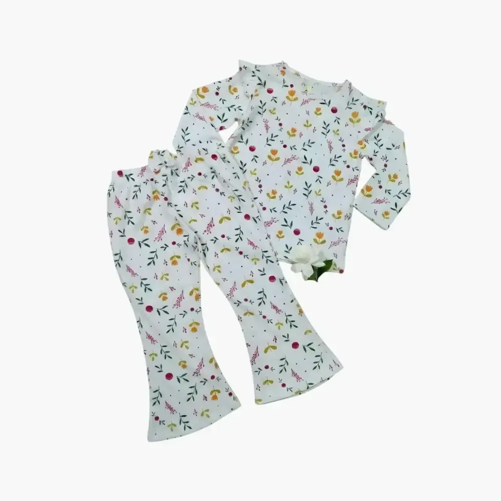 قطعتين ملابس أطفال بناتي قطني مريح