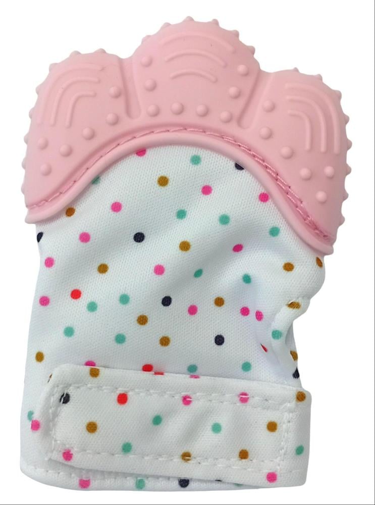 طقم عضاضات سيليكون 4 قطع مع قفاز - عدة الوان