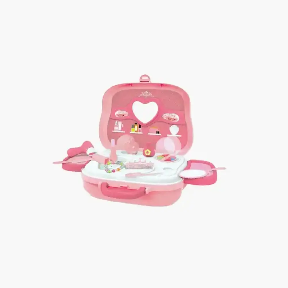 مجموعة ألعاب مكياج للأطفال مع علبة وملحقات