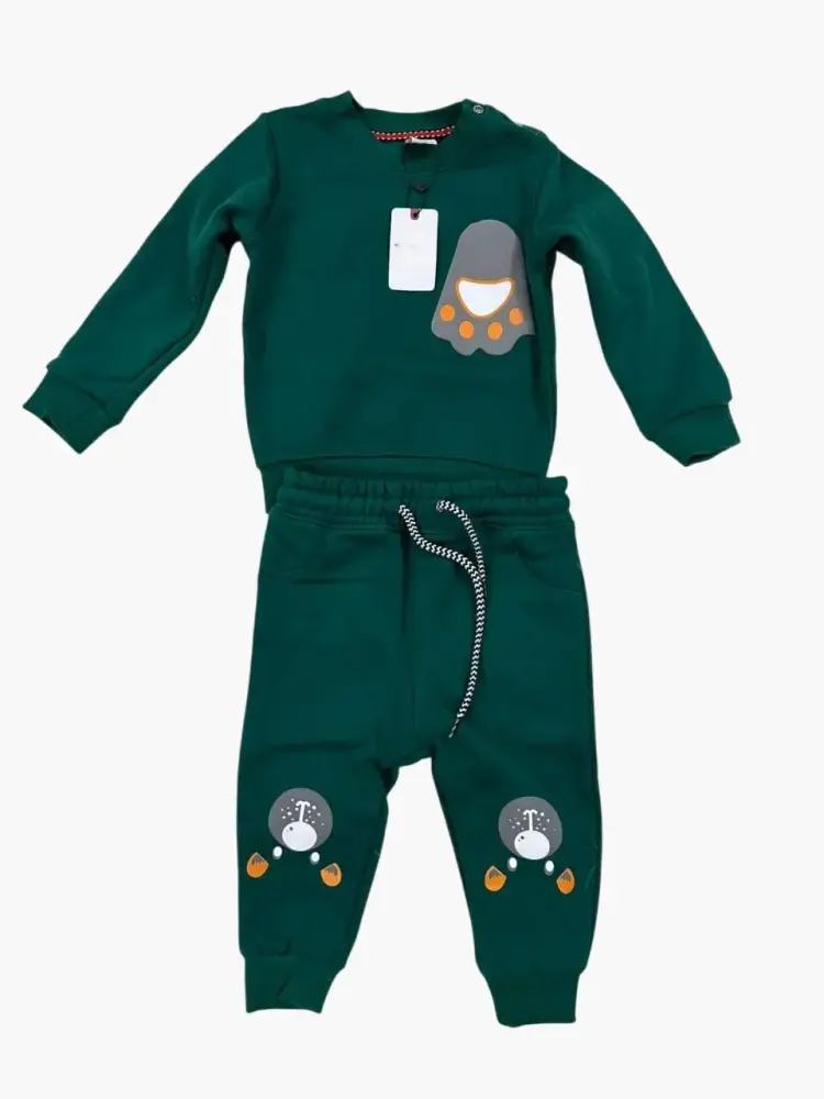 طقم أطفال قطعتين برسمة لطيفه - متعدد الالوان