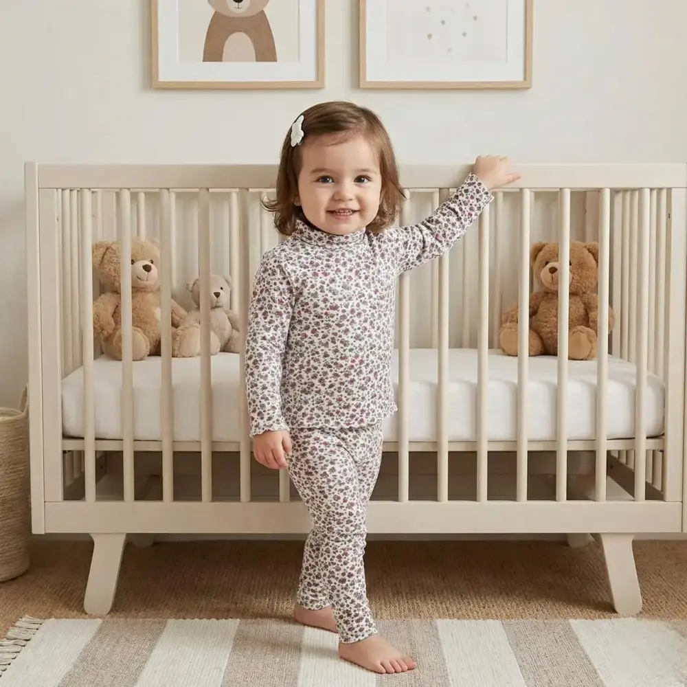 قطعتين ملابس أطفال بناتي قطني مريح