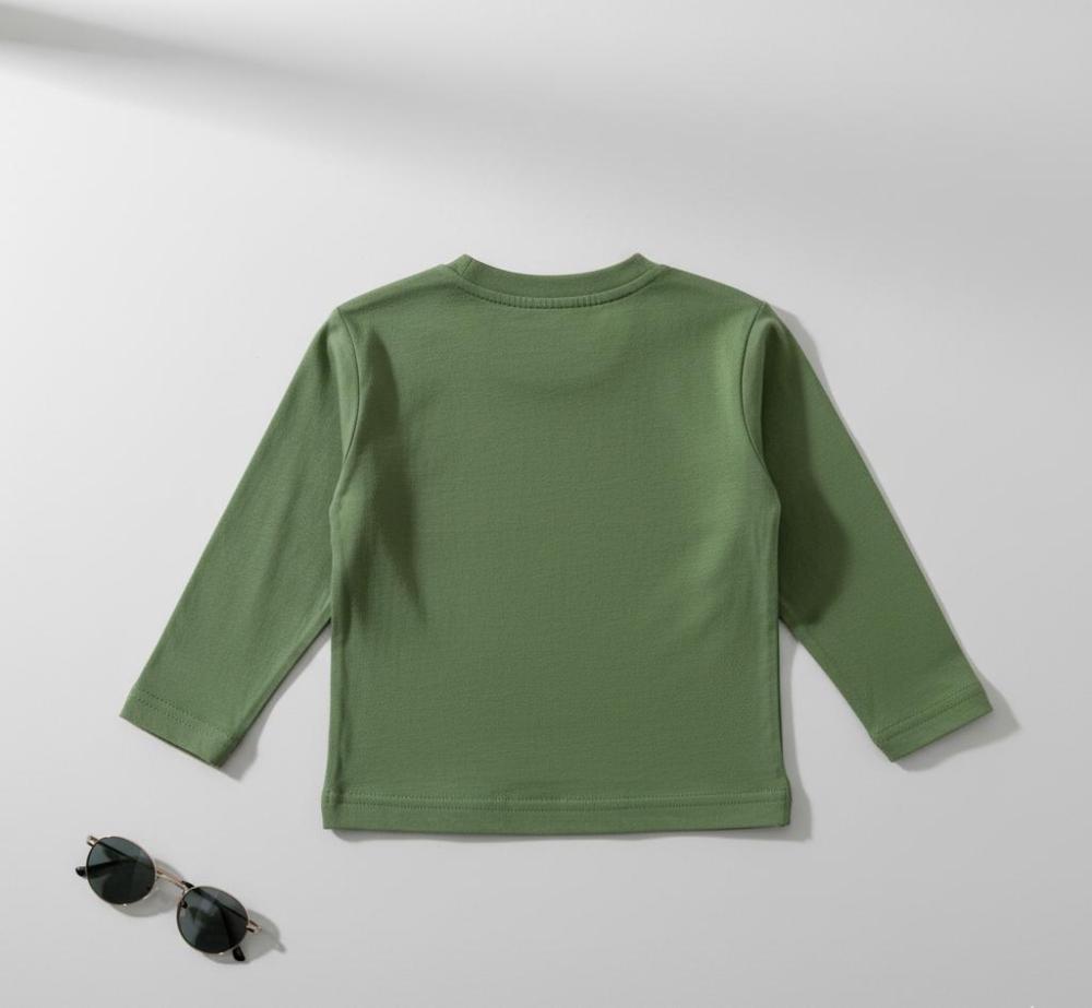 بلوزة أطفال قطنية بأكمام طويلة - عدة الوان