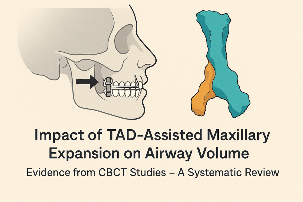 تأثير توسيع الفك العلوي بمساعدة أدوات التثبيت المؤقتة (TAD) على حجم مجرى الهواء: مراجعة علمية