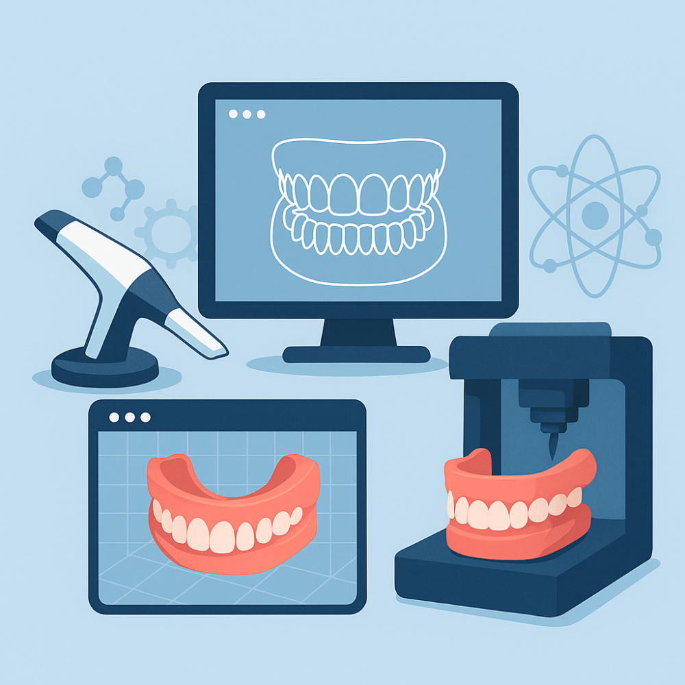 تقنيات التصميم والتصنيع الرقمي لأطقم الأسنان الكاملة: دراسة في الخصائص الفيزيائية