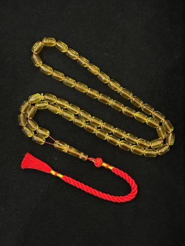 سبحة كهرمان شفاف