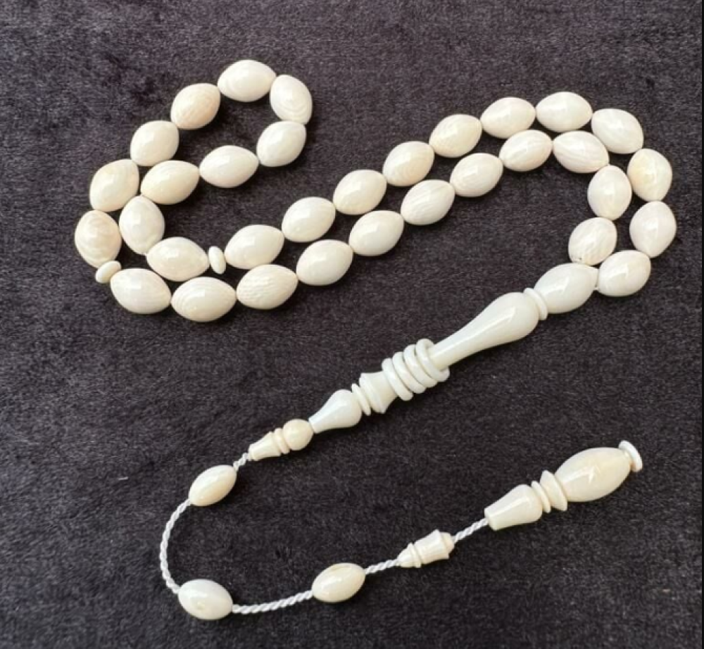 سبحة عاج حوت الاوركا الطبيعي - حجر السلطان ولك من الاسم نصيب