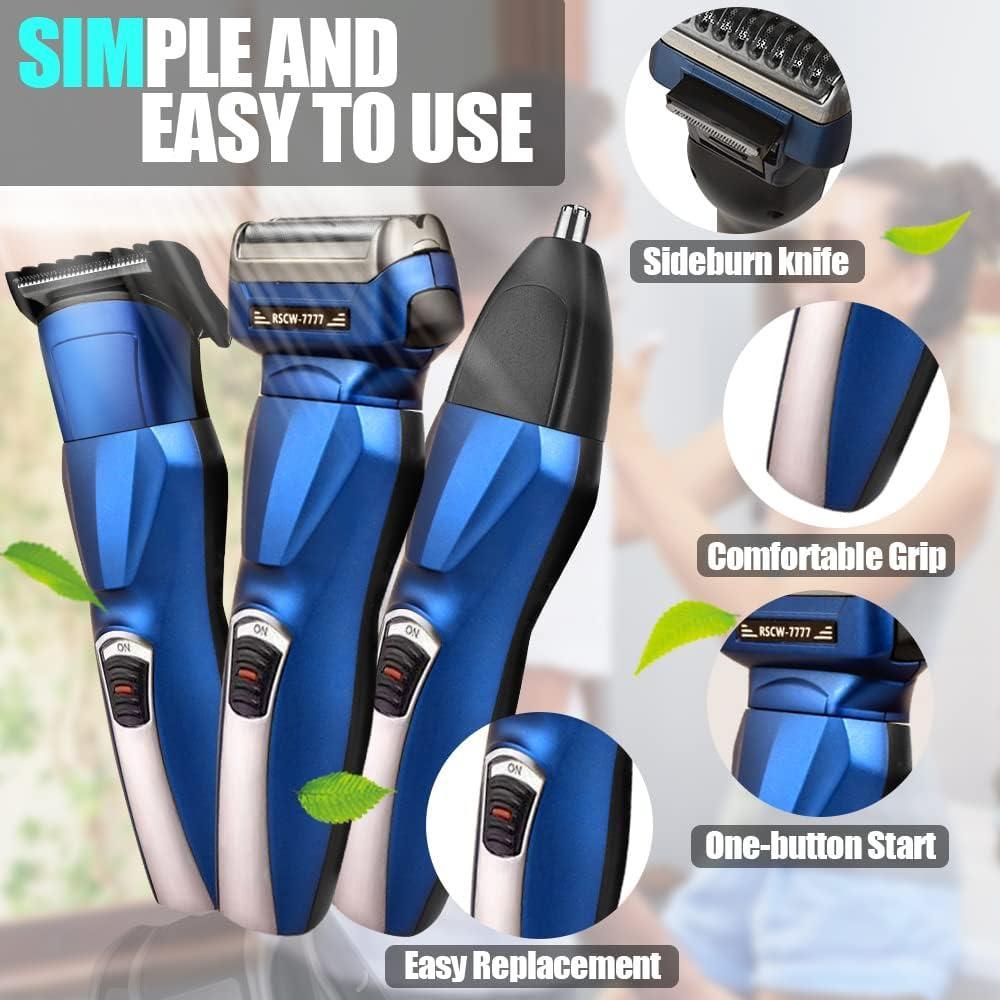 مكينة حلاقة متعددة الاستخدام ومجهزة بشفرات امنه  3في 1