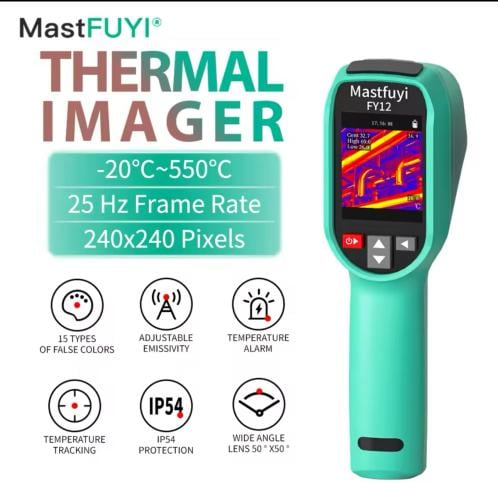 MASTFUYIFY12isahandheldinfraredthermalimagerwidelyusedinmedical,firefighting,transportation,agriculture,geology,energy,smelting,electronicmanufacturingpipelines,circuitsandotherfields.Itisacommonlyusedthermalimagerforelect