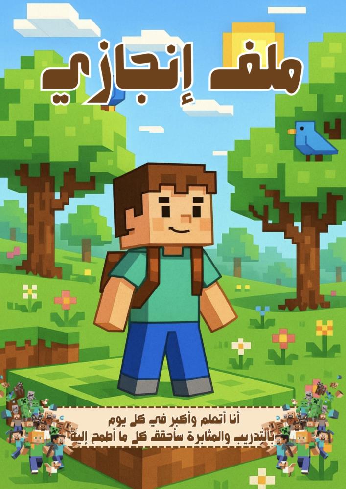 ملف انجاز بشخصية ماين كرافت pdf