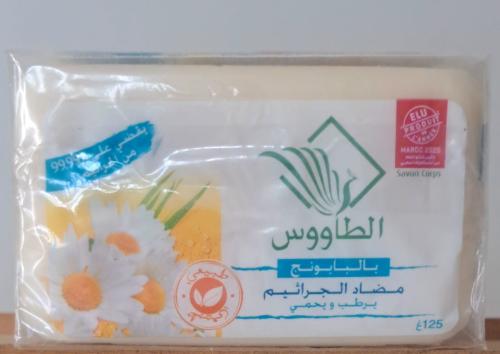 صابون الطاؤوس ضد الجراثيم بالبابونج 4حبات