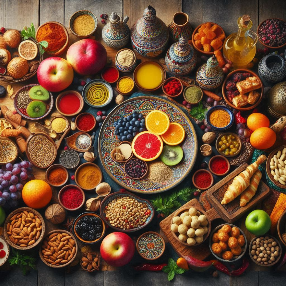 المكونات الرئيسية في المطبخ المغربي