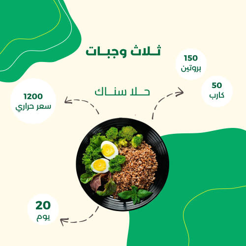 باقة لو كارب (20 يوم – 3 وجبة)