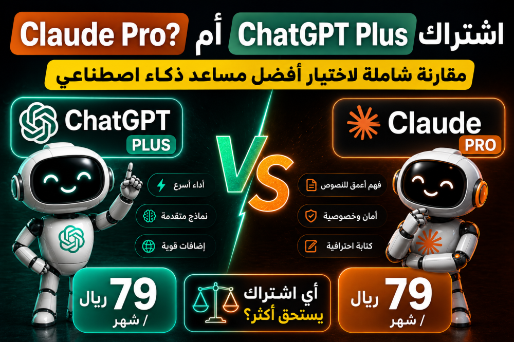 اشتراك ChatGPT Plus أم Claude Pro؟ مقارنة شاملة لاختيار أفضل مساعد ذكاء اصطناعي