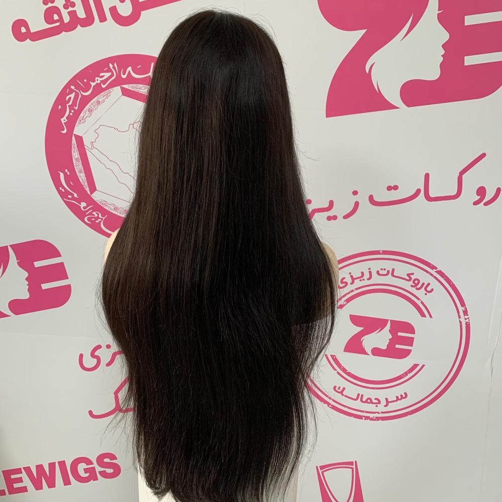 باروكه شعر طبيعي24أنش جذور امامبه فروة حرير