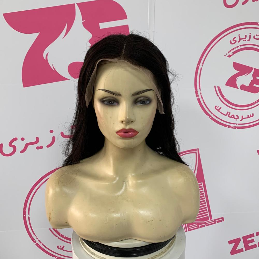 باروكه شعر طبيعي 18 أنش جذور امامبه فروة حرير  اسود طبيعى  ويفى