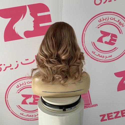 باروكه شعر طبيعى طول14 أنش كثافه 180 ستايل شعر مدرج لون هايلايت