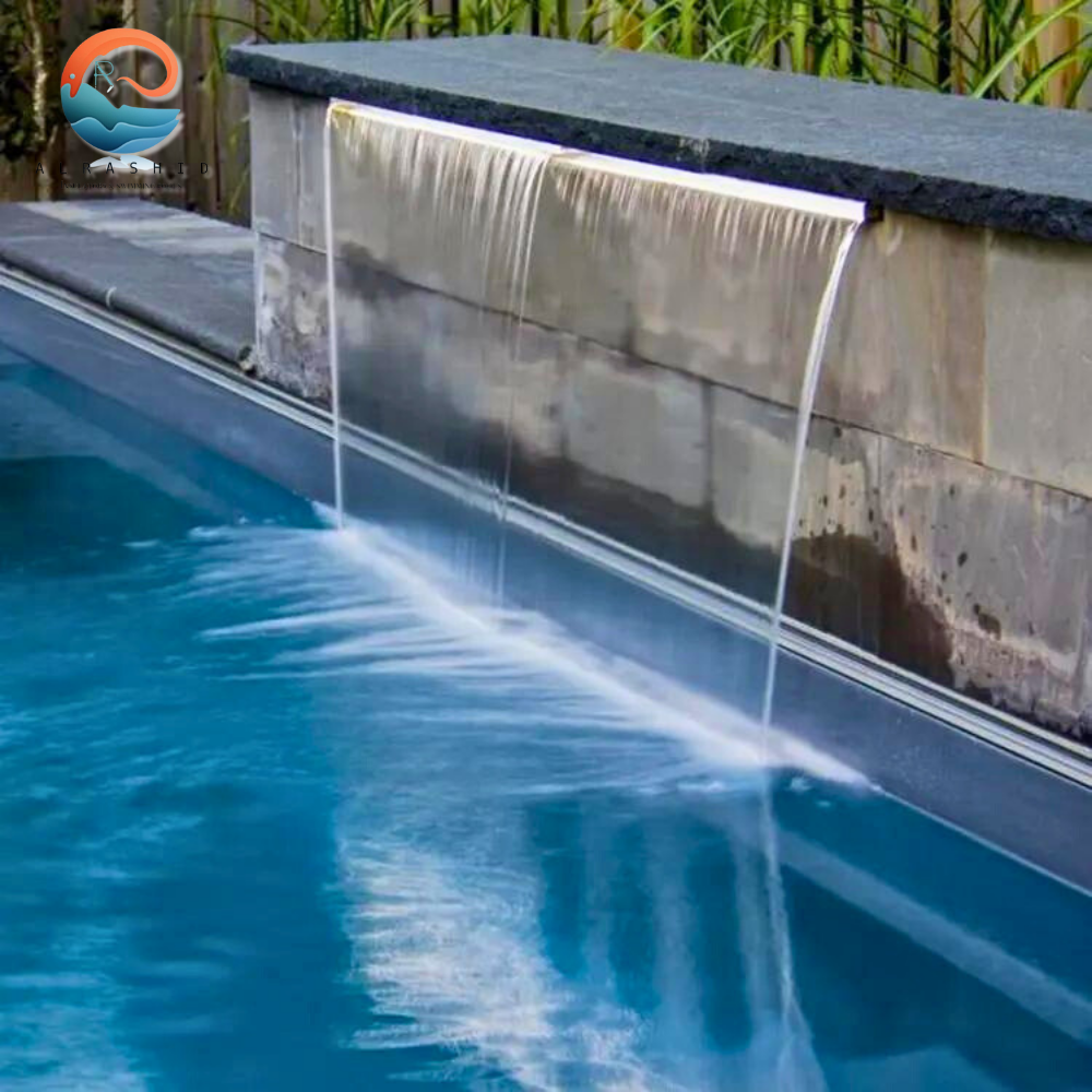 صباب جداري شلال من الاستيل Stainless steel waterfall wall faucet