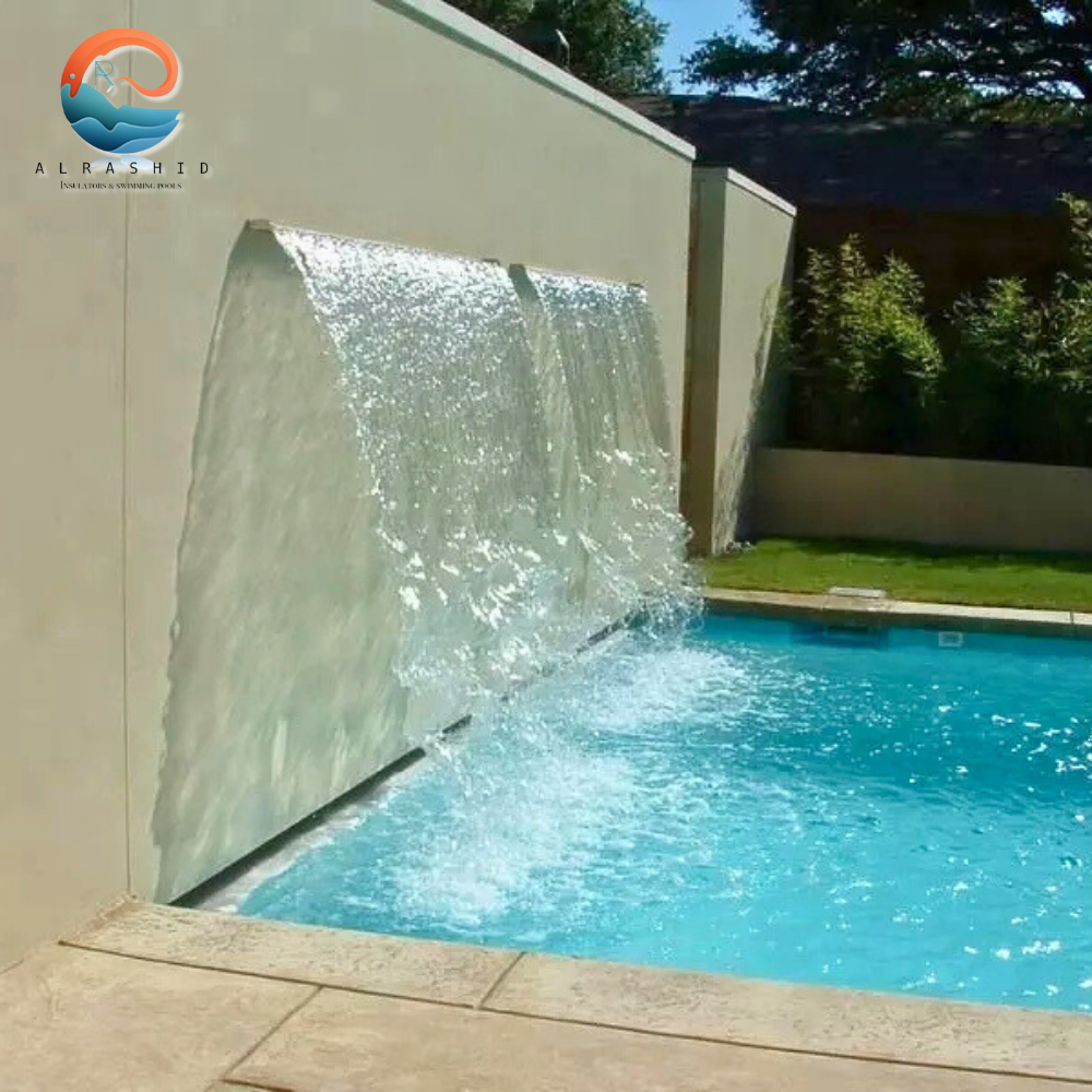 صباب جداري شلال من الاستيل Stainless steel waterfall wall faucet