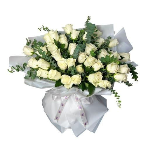 White rose bouquet